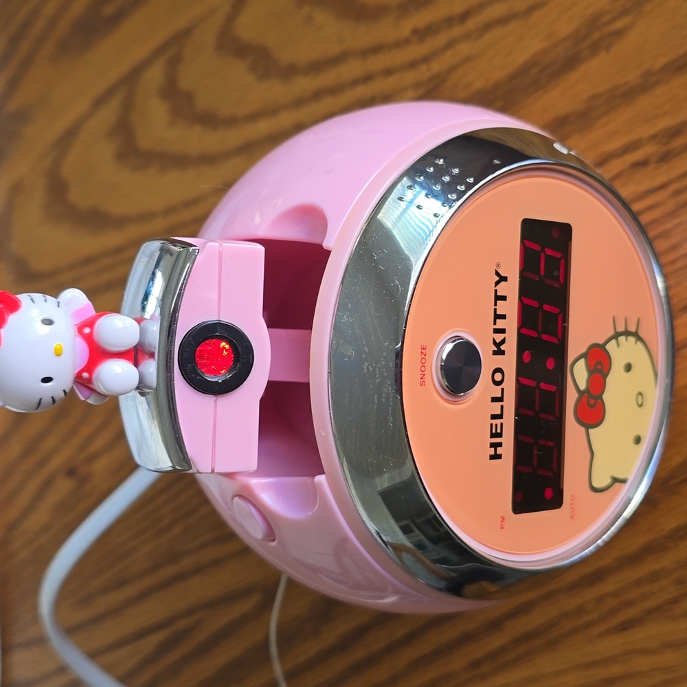 Hello Kitty Pink and White Alarm Clock